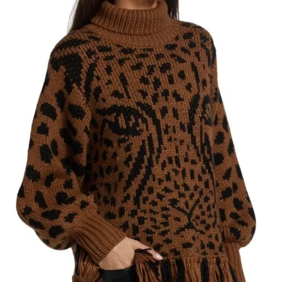 Farm Rio Caramel Midnight Leopard Sweater - Picture 5 of 10